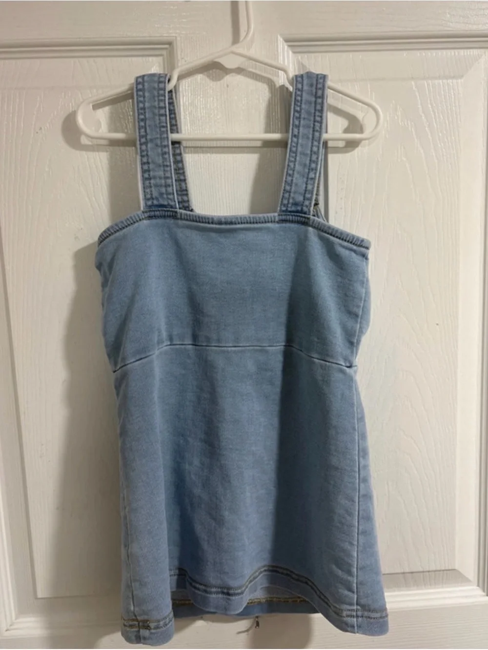 OshKosh B'gosh Light Blue Denim-Style Jumper Dress